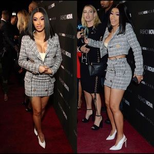 CardieB x FashionNova Tweed Set